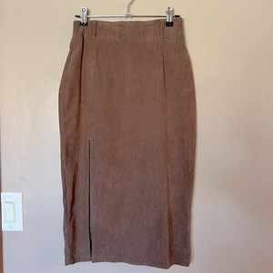 Halara Corduroy Skirt with Slit XS NWT